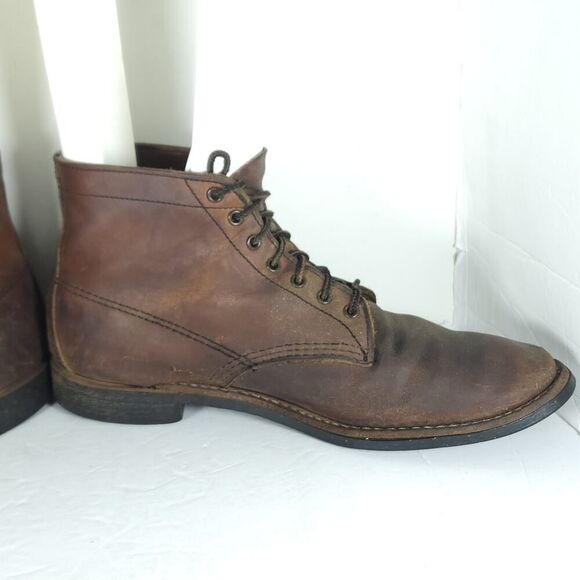 Red Wing Men\'s Merchant 8064 US10 Amber Brown Leather Lace-Up Boots BMade in USA main image 13